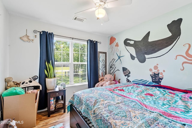 6 Wegeon Ln, Beaufort, SC 29906 - bedroom featuring light wood-style floors and a ceiling fan