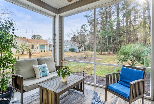 view of sunroom