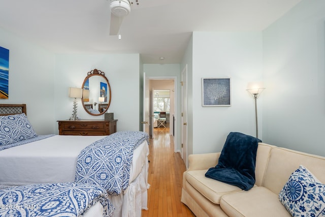 4 Marsh Harbor Dr Unit D, Beaufort, SC 29907 - bedroom featuring light wood finished floors and ceiling fan