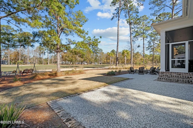 view of yard featuring a patio area