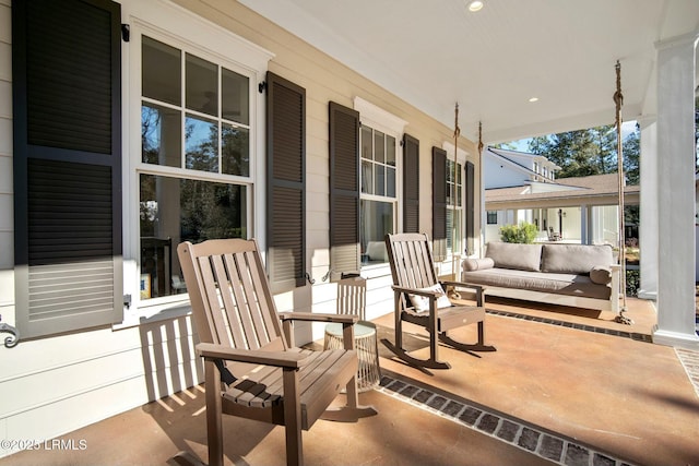 view of patio / terrace with covered porch