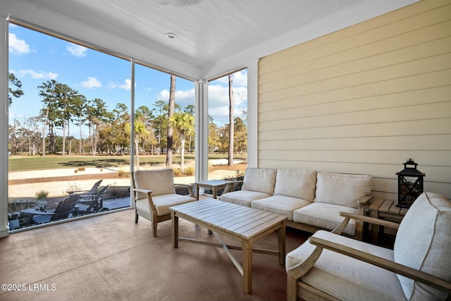 view of sunroom