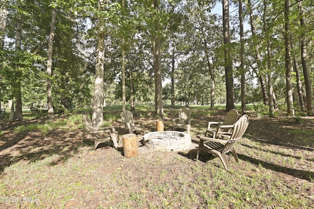 5 Canebrake Ln, Bluffton, SC 29910 - view of yard featuring a fire pit