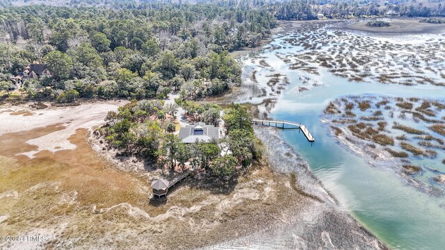 5 Canebrake Ln, Bluffton, SC 29910 - aerial view of a nearby body of water and a heavily wooded area