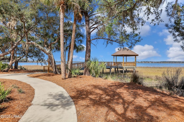 5 Canebrake Ln, Bluffton, SC 29910 - view of community featuring a gazebo and a water view