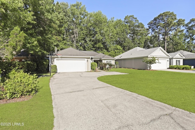 5 Canebrake Ln, Bluffton, SC 29910 - view of front facade featuring an attached garage, concrete driveway, and a front yard
