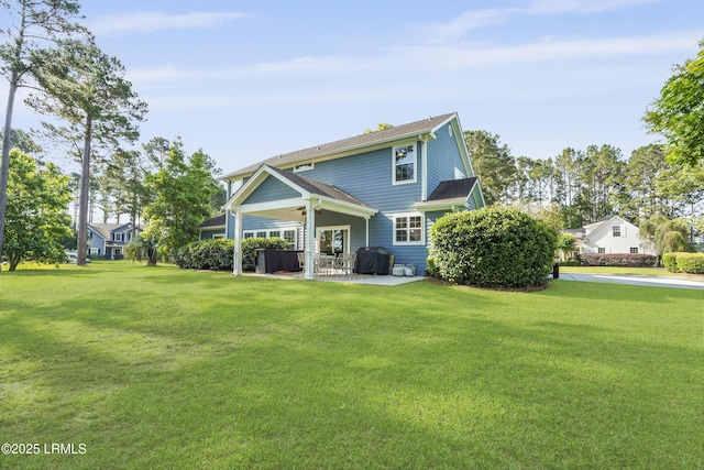5 Junction Way, Bluffton, SC 29910 - back of property with a patio, a lawn, and a ceiling fan