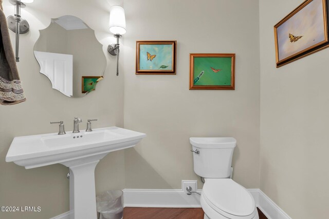 bathroom with sink and toilet