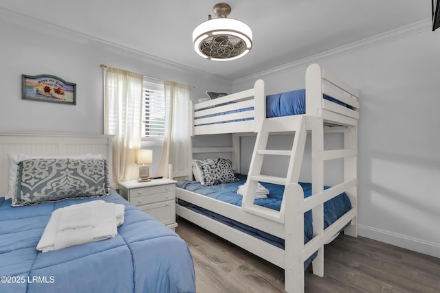 663 William Hilton Pkwy # 2309, Hilton Head Island, SC 29928 - bedroom with ornamental molding, wood finished floors, and baseboards