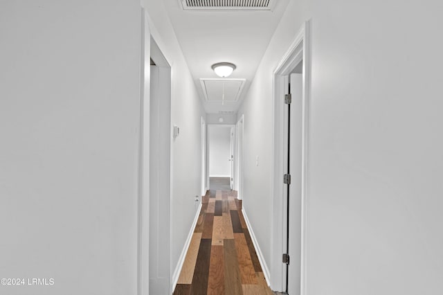 hall featuring wood-type flooring