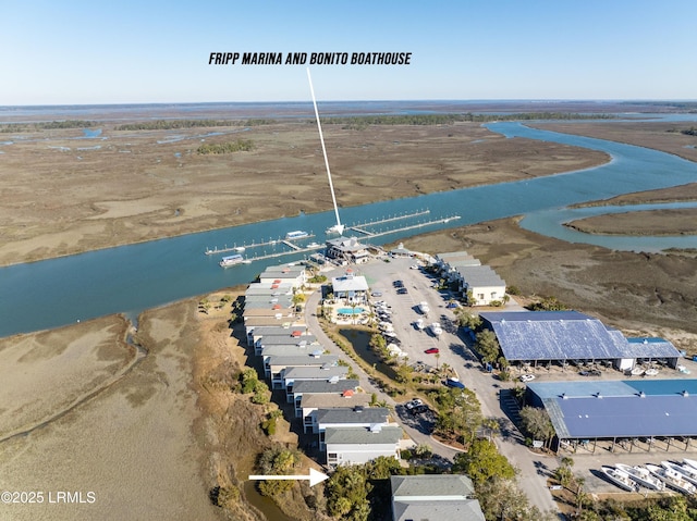 864 Bonito Dr, Fripp Island, SC 29920 - aerial view featuring a water view
