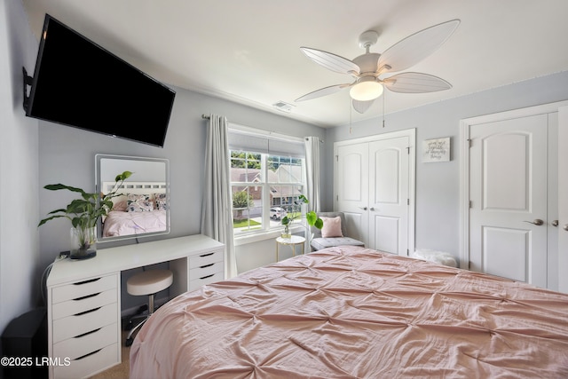 36 Independence Pl, Bluffton, SC 29910 - bedroom with a closet and ceiling fan