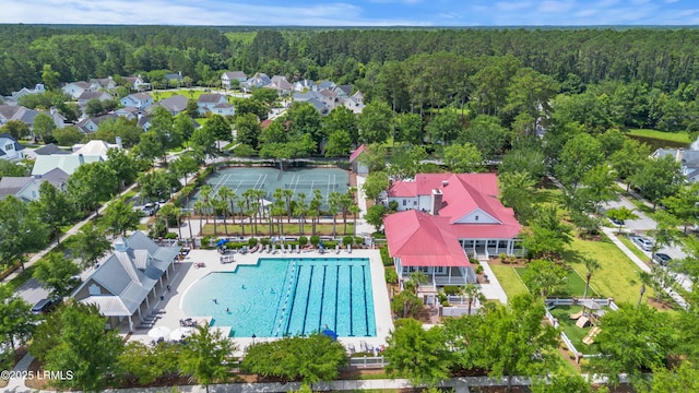 36 Independence Pl, Bluffton, SC 29910 - bird's eye view of a heavily wooded area