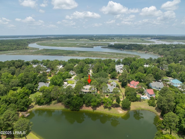 575 Distant Island Dr, Beaufort, SC 29907 - aerial overview of property's location featuring a large body of water