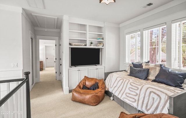 575 Distant Island Dr, Beaufort, SC 29907 - bedroom featuring attic access, light carpet, and multiple windows