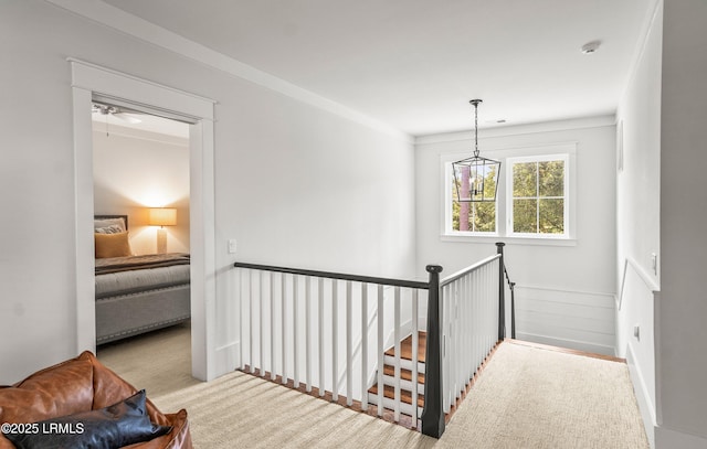 575 Distant Island Dr, Beaufort, SC 29907 - hall featuring an upstairs landing and carpet