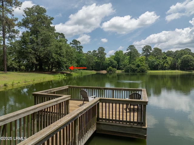 575 Distant Island Dr, Beaufort, SC 29907 - dock featuring a deck with water view