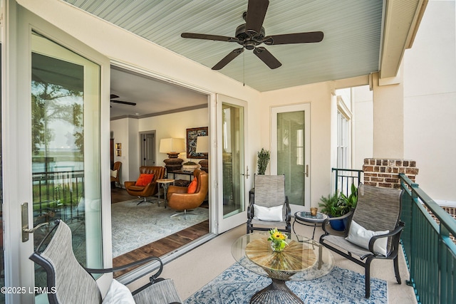 15 Sunset Blvd Unit 1201, Beaufort, SC 29907 - balcony with ceiling fan