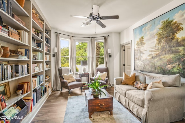 15 Sunset Blvd Unit 1201, Beaufort, SC 29907 - sitting room featuring wood finished floors and ceiling fan