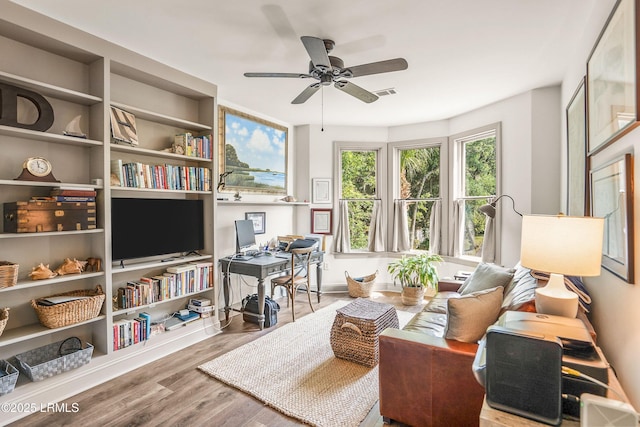 15 Sunset Blvd Unit 1201, Beaufort, SC 29907 - living room featuring ceiling fan and wood finished floors