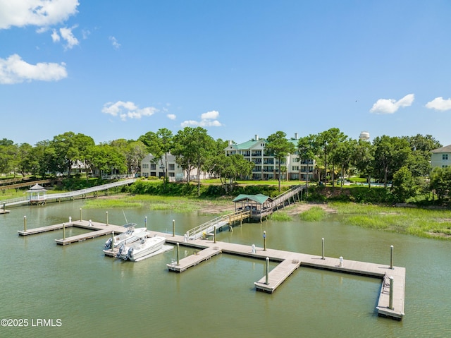 15 Sunset Blvd Unit 1201, Beaufort, SC 29907 - dock with a water view and view of scattered trees