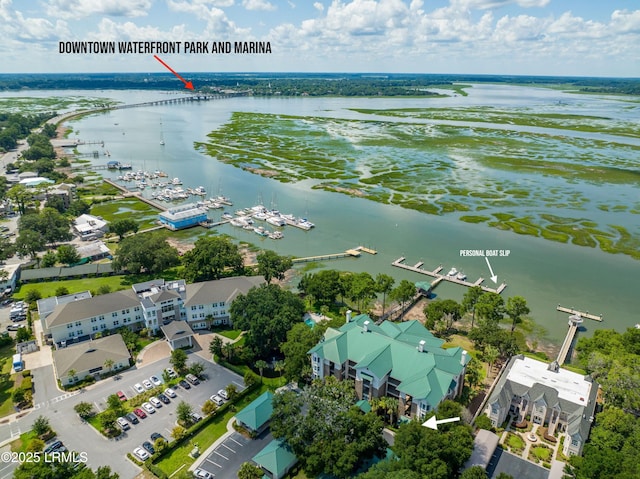 15 Sunset Blvd Unit 1201, Beaufort, SC 29907 - aerial view of a large body of water and numerous boat docks