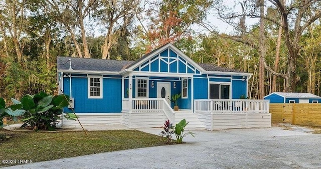 view of front of house with fence