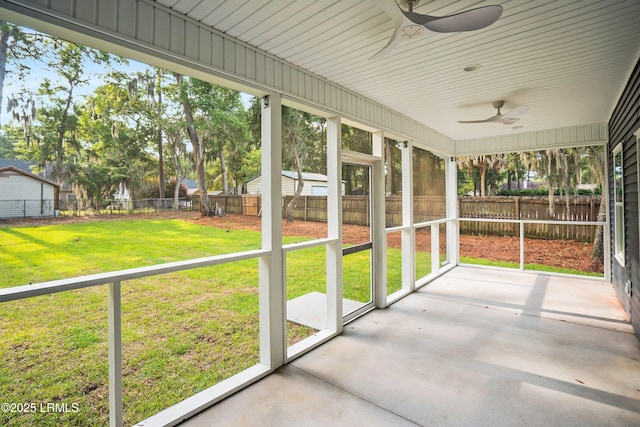 12 Meagan Dr, Beaufort, SC 29907 - unfurnished sunroom with ceiling fan