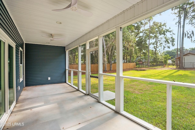 12 Meagan Dr, Beaufort, SC 29907 - unfurnished sunroom with ceiling fan
