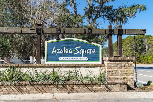 view of community sign