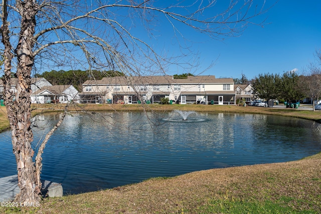 property view of water featuring a residential view