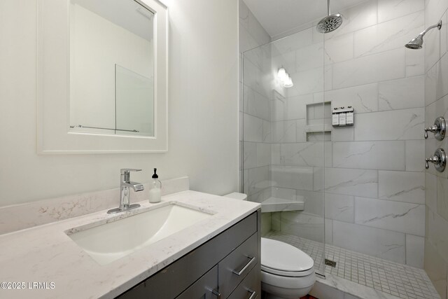 142 President St, Charleston, SC 29403 - full bath with a shower stall, toilet, and vanity