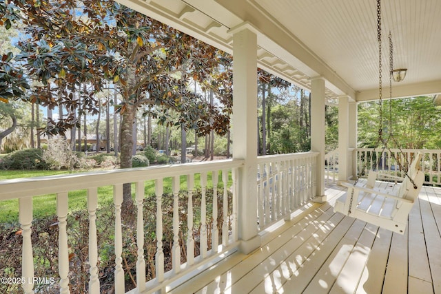 1812 Dolphin Row Dr, Beaufort, SC 29906 - wooden terrace featuring a porch