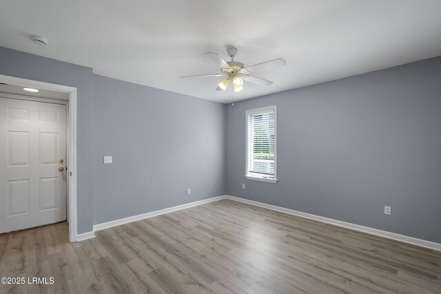 269 Ceasar Pl, Hilton Head Island, SC 29926 - empty room featuring ceiling fan, wood finished floors, baseboards, and a smoke detector