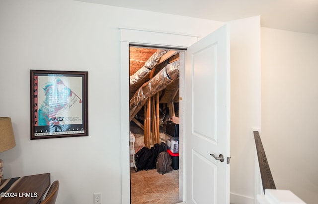 corridor featuring carpet flooring