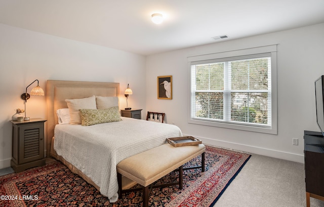 view of carpeted bedroom