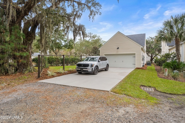 view of property exterior featuring a yard and central air condition unit