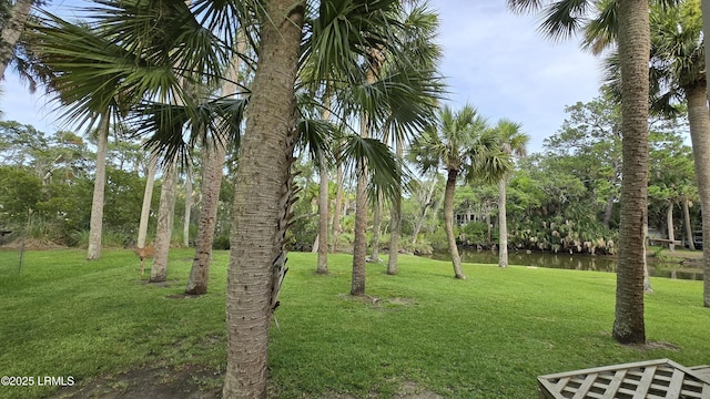 129 Sea Otter Ln, Fripp Island, SC 29920 - view of green lawn with a water view