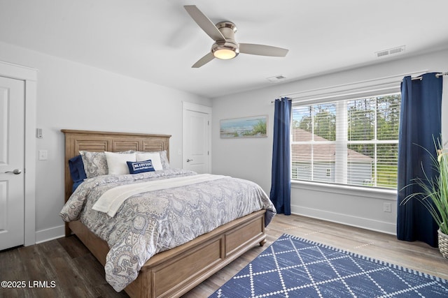 276 Monument St, Ridgeland, SC 29936 - bedroom with baseboards, wood finished floors, and a ceiling fan