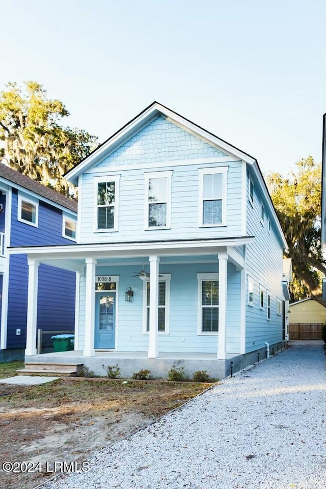 view of front facade with a porch