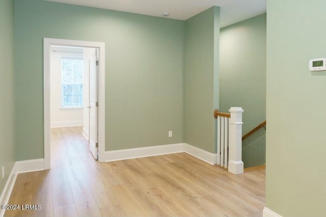 empty room featuring light hardwood / wood-style flooring