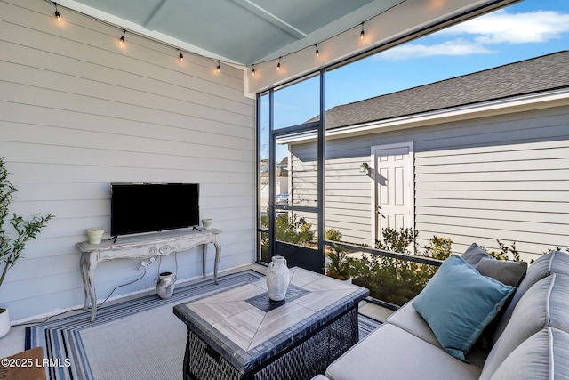 view of sunroom