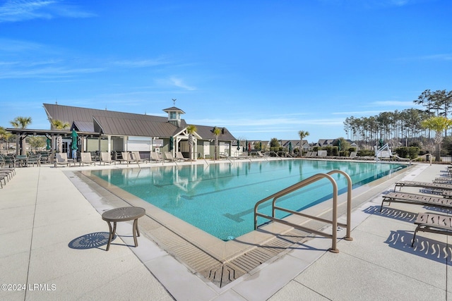 view of pool with a patio area