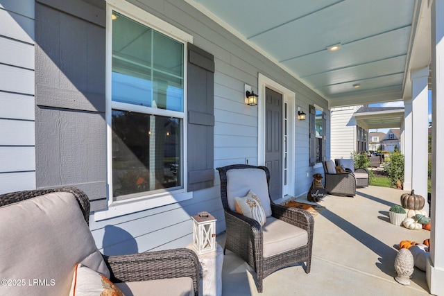 view of patio with covered porch