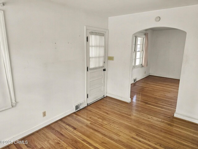 interior space with wood-type flooring