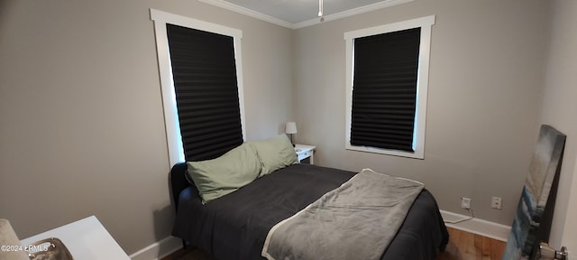 607 Waight St, Beaufort, SC 29902 - bedroom featuring wood-type flooring and ornamental molding