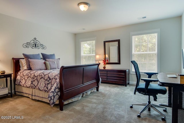 view of carpeted bedroom