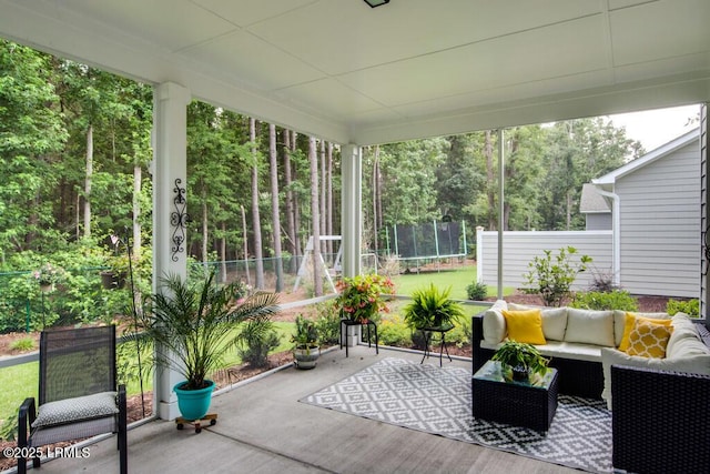 view of sunroom / solarium