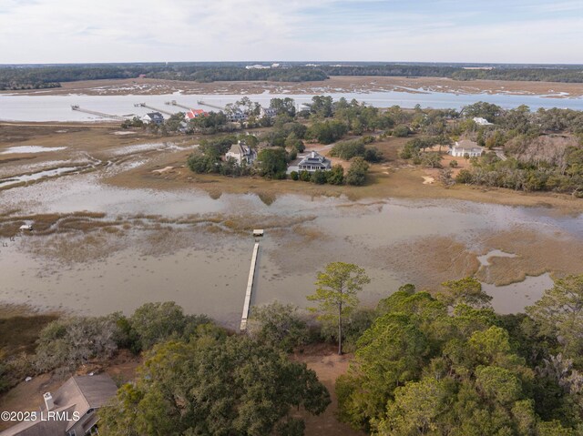 77 Tuscarora Ave, Beaufort, SC 29907 - birds eye view of property featuring a water view