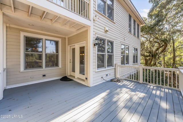 77 Tuscarora Ave, Beaufort, SC 29907 - view of wooden terrace